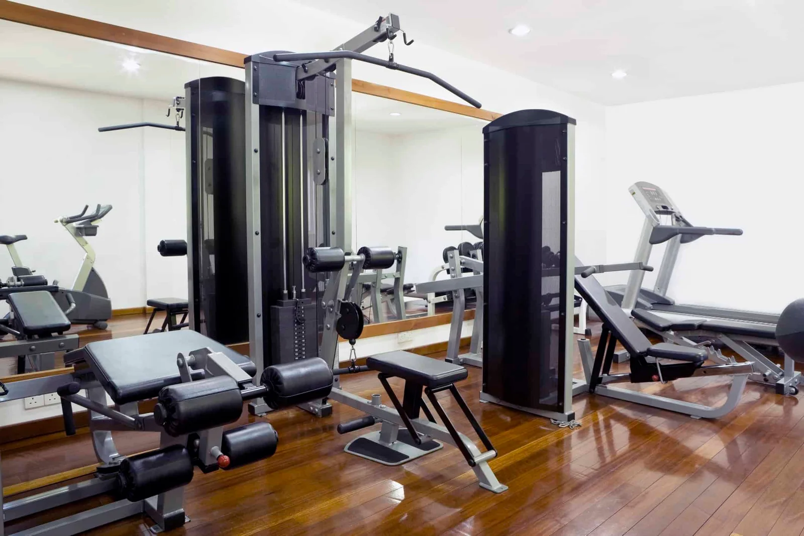 Modern gym interior with workout equipment painted by Lagunas Painting in Idaho