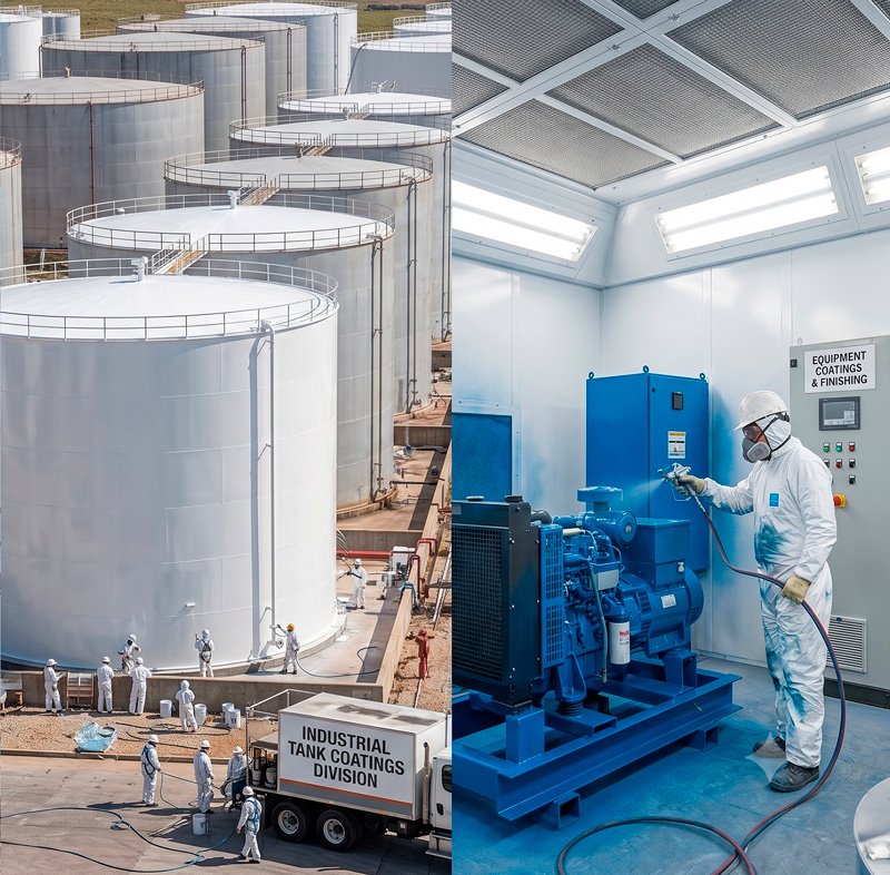 Industrial metal structures and storage tanks coated by Lagunas Painting in Idaho