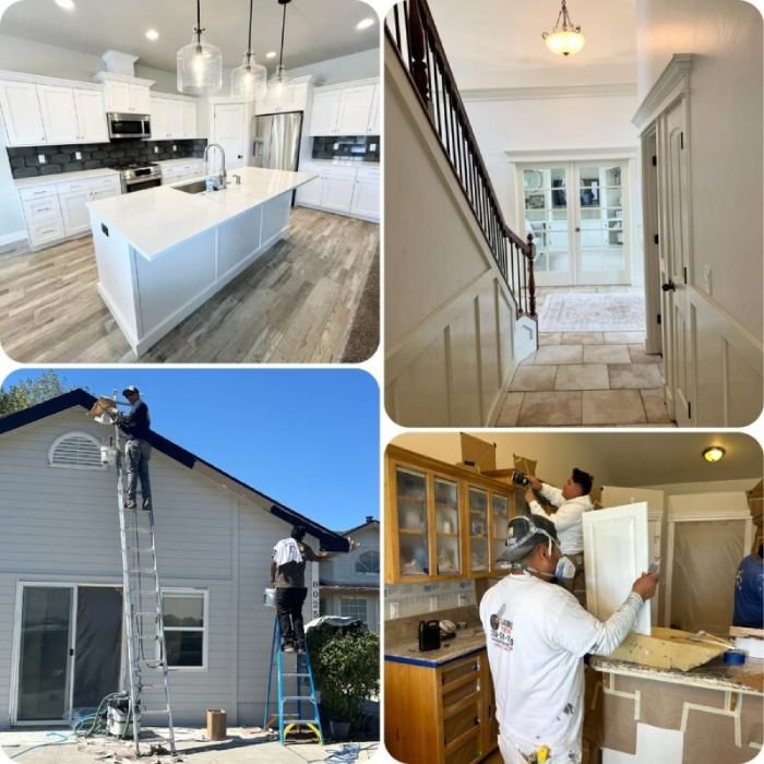 Lagunas Painting crew performing interior and exterior house painting in Caldwell, Idaho